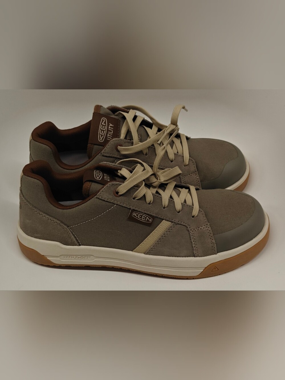 KEEN Utility Kenton Comp Toe Work Sneakers Men's 10D Brindle/Gum